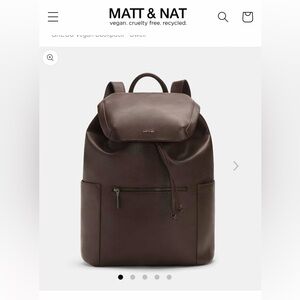 Matt & Nat Dark Brown Vegan Backpack